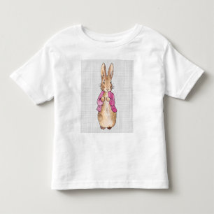 Peter the Rabbit Pink Jacket Grey Linen    Toddler T-shirt