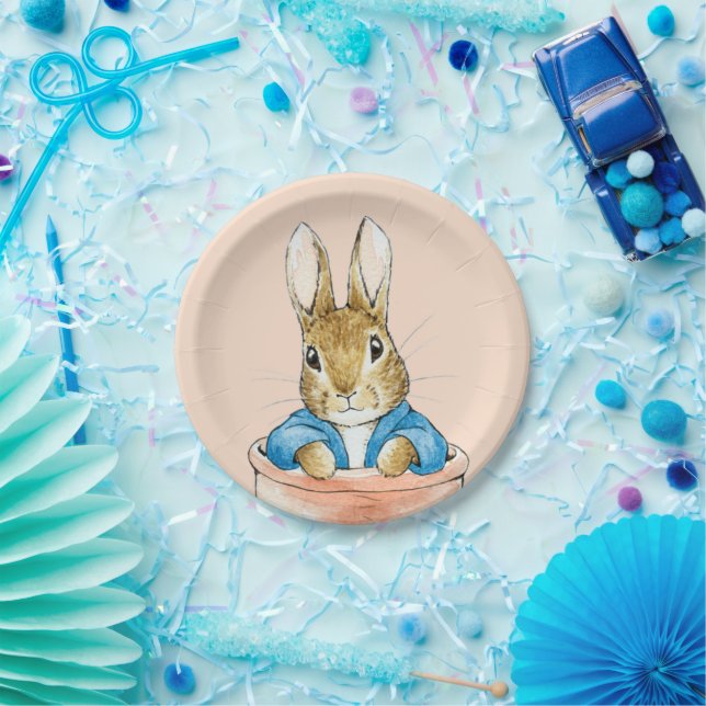 Peter the Rabbit Sitting in a Pot    Paper Plate (Party)
