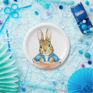Peter the Rabbit Sitting in a Pot Paper Plate