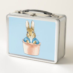 Peter the Rabbit Sitting in Pot Plant    Metal Lunch Box