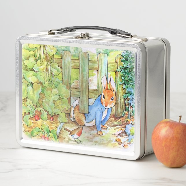 Peter the Rabbit Sneaking into Mc Gregor's Garden  Metal Lunch Box (In Situ)