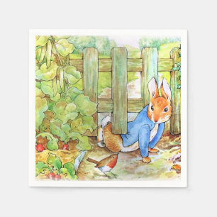Peter the Rabbit Sneaking into Mc Gregor's Garden Napkin
