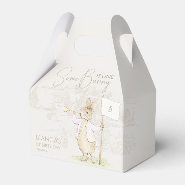 Peter the Rabbit Some Bunny Baby Shower Favor Box (Front Side)