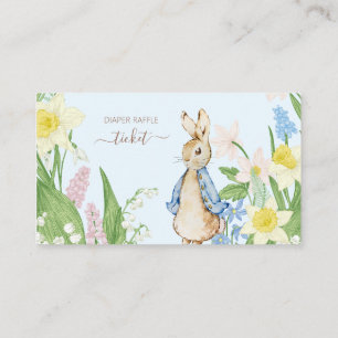 Peter the Rabbit Spring Blooms Easter Baby Shower Enclosure Card