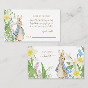 Peter the Rabbit Spring Blooms Easter Baby Shower Enclosure Card