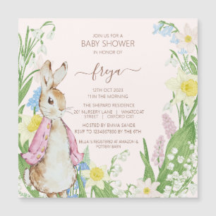 Peter the Rabbit Spring Blooms Pink Baby Shower