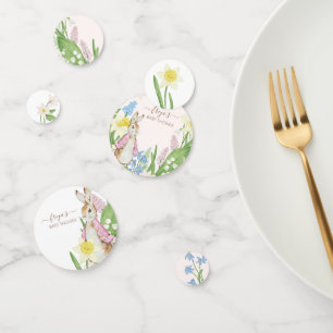 Peter the Rabbit Spring Blooms Pink Baby Shower Confetti