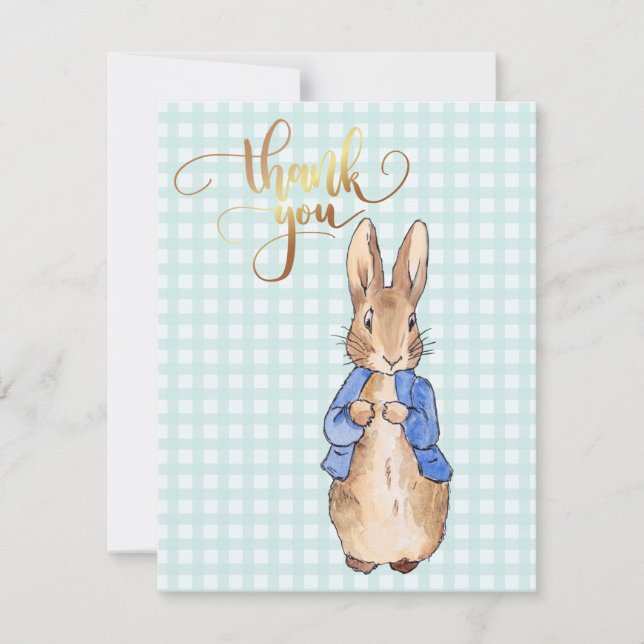 Peter the Rabbit  Thank You Card (Front)