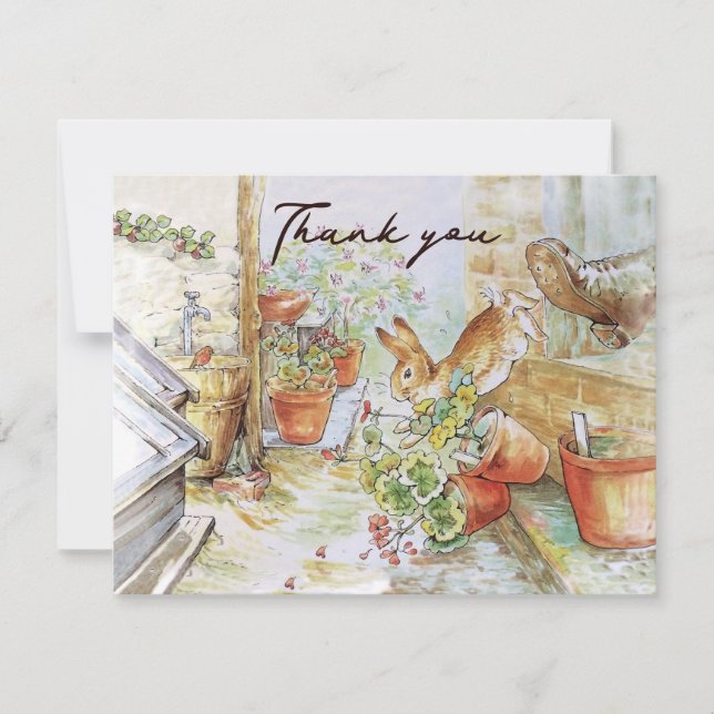 Peter the rabbit  thank you card (Front)