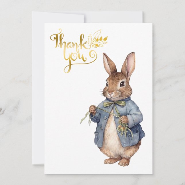 Peter the rabbit Thank you Card (Front)