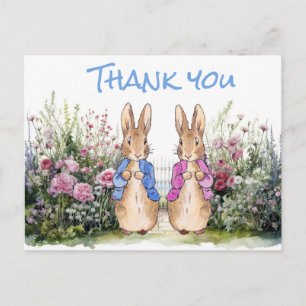 Peter the rabbit Thank you Postcard