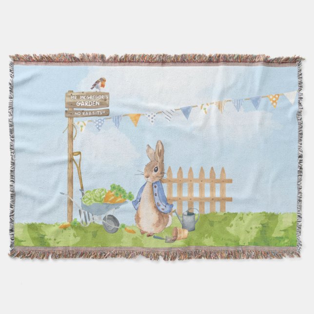 Peter the Rabbit Throw Blanket (Front)