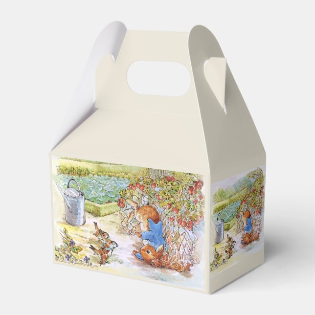 Peter the Rabbit Tumbling in Vegie Patch Favor Box (Back Side)