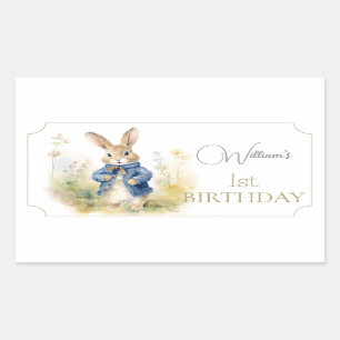 Peter The Rabbit Watercolor Birthday  Sticker