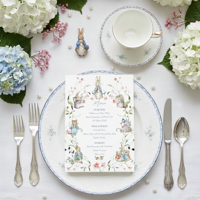 Peter the Rabbit Wildflower Baby Shower Menu (Creator Uploaded)