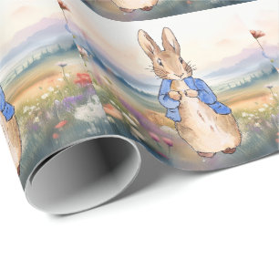 Peter the Rabbit wildflower field Wrapping Paper