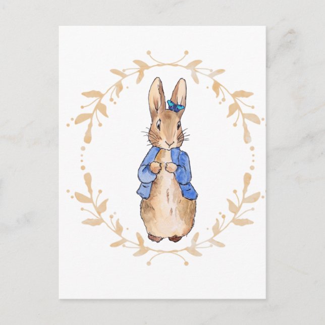 Peter the Rabbit with a Blue Butterfly    Postcard (Front)