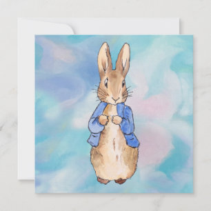 Peter the Rabbit with Beige background Thank You Card