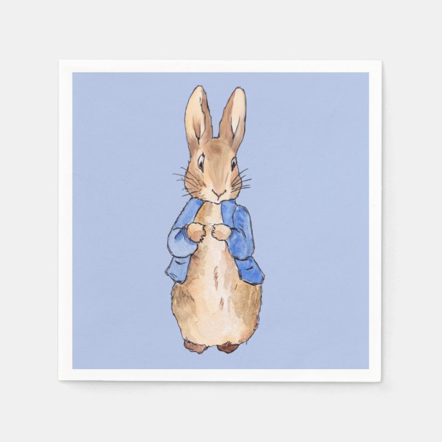 Peter the Rabbit with Blue Background  Napkin (Front)