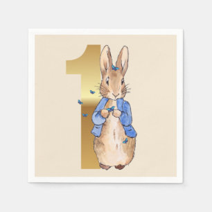 Peter the Rabbit with Blue Butterflies Napkin
