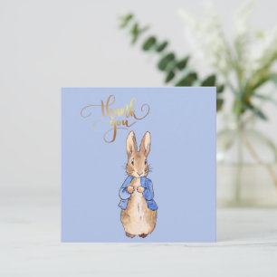 Peter the Rabbit with Gold Thank You Text
