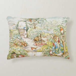 Peter the Rabbit with Jemima Puddle Duck  Accent Pillow