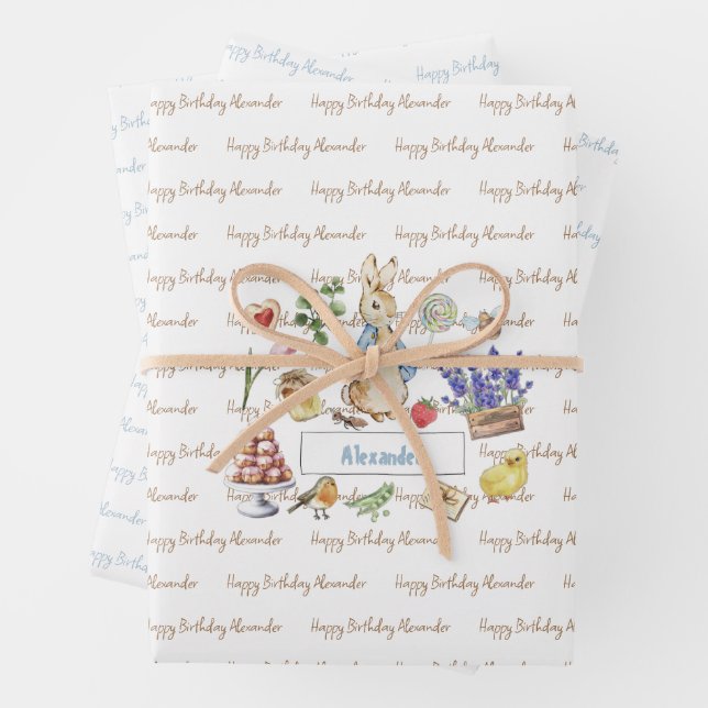 Peter the Rabbit Wrapping Paper Sheet (In situ)