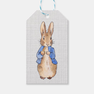 Peter with a Gray Linen background Gift Tags