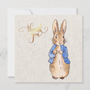 Peter with Beige Linen Background  Thank You Card