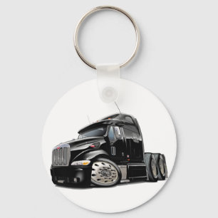 Peterbilt Black Truck Keychain