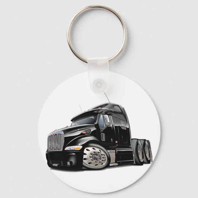 Peterbilt Black Truck Keychain (Front)