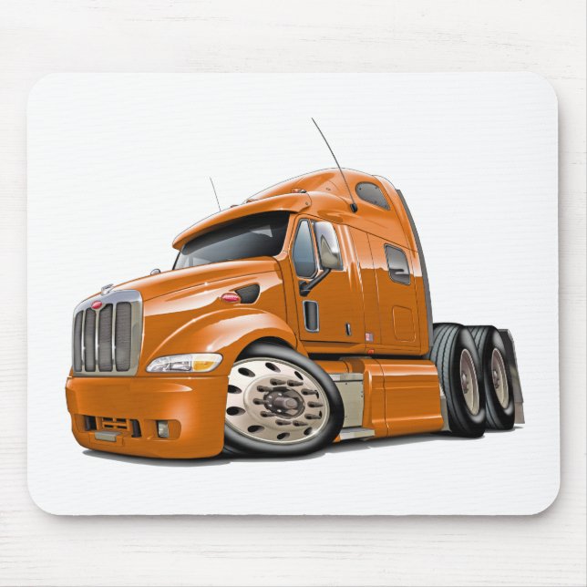 Peterbilt Orange Truck Mouse Pad (Front)