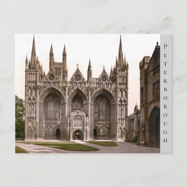 Peterborough Cathedral, England (c. 1900) Postcard (Front)