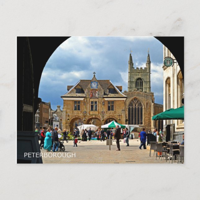 Peterborough Cathedral Square Postcard (Front)