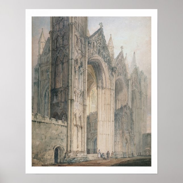 Peterborough Cathedral (w/c on paper) Poster (Front)