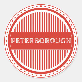 Peterborough City Pride Emblem – Canadian Identity Classic Round Sticker