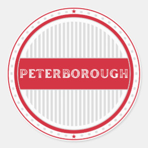 Peterborough City Pride Emblem – English Identity Classic Round Sticker