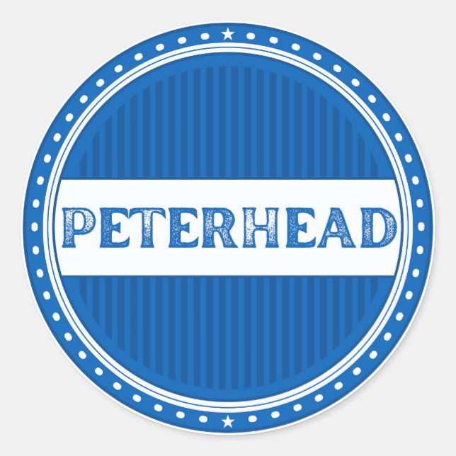 Peterhead City Pride Emblem – Scottish Identity Classic Round Sticker (Front)