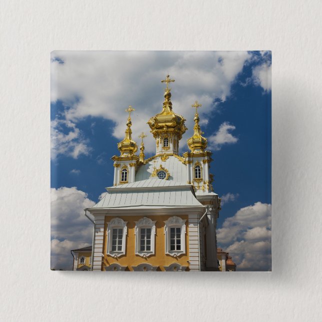 Peterhof, Grand Palace, chapel wing 2 Inch Square Button (Front)