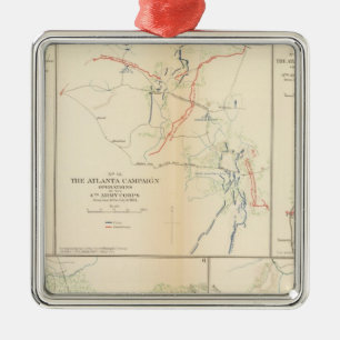 Petersburg, Va, Atlanta Campaign Metal Ornament