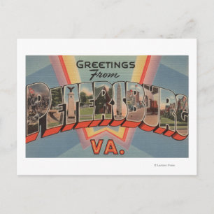 Petersburg, Virginia - Large Letter Scenes Postcard