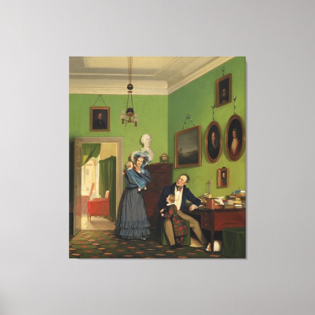 Petersen Family Balance by Wilhelm Ferdinand Bendz Canvas Print (Front)