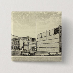 Petersen residence, Dewey, and Stone, Nebraska 2 Inch Square Button