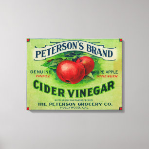 Peterson's Cider Vinegar Label Canvas Print