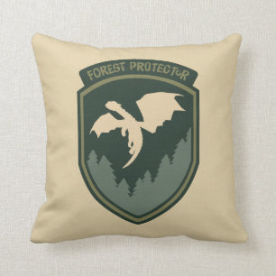 Pete's Dragon Forest Protector Badge Throw Pillow