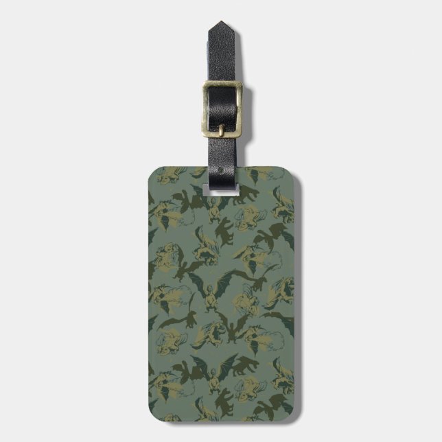 Pete's Dragon | Green Dragon Pattern Luggage Tag (Front Vertical)