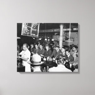 Pete's Lunch Counter, 1950 Canvas Print