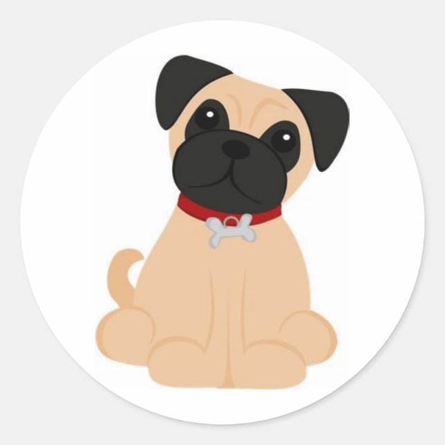 Peticular Fashions - Pug Classic Round Sticker (Front)