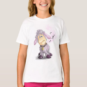 Petit agneau avec Bell T-shirt enfant cadeau