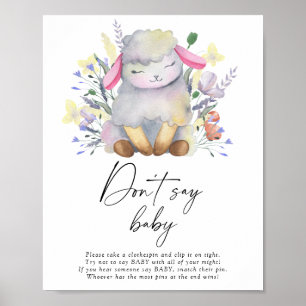 Petit agneau - Ne pas dire Poster bébé